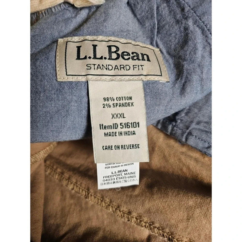 L.L. Bean Lakewashed Stretch Shorts Mens XXXL Heritage Khaki 8in Inseam NWT